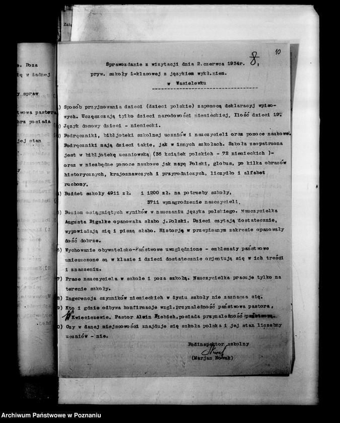 Obraz 14 z jednostki "Prywatna Szkoła Powszechna z niemieckim językiem nauczania Trzemeszno powiat Mogilno"