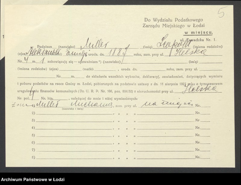 image.from.unit.number "Księga inwentarzowa nieruchomości m. Łodzi ul. Helska"