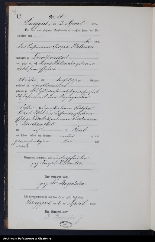image.from.unit.number "Sterbe-Neben-Register Nr 1 - 38"