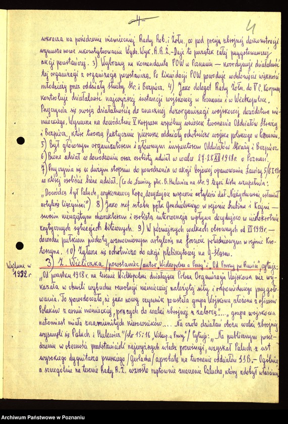 Obraz 15 z jednostki "Opinie powstańców i działaczy polityczno - społecznych oraz autorów historycznych publikacji o Mieczysławie Paluchu zebrane przez Jadwigę Krauze."