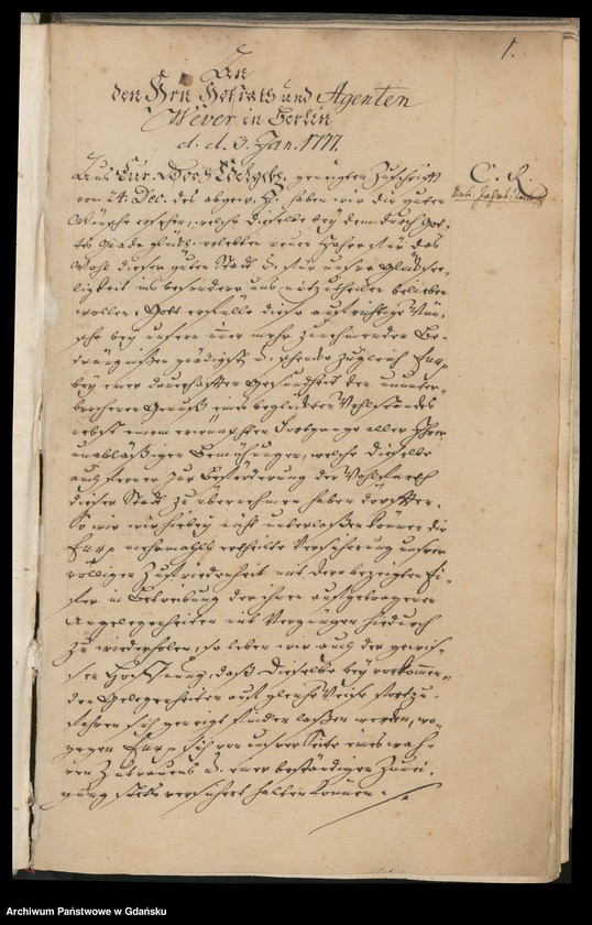 image.from.unit.number "[Liber missivarum]. Register der in vorstehenden Briefen […] enthaltenen Materien. [Indeks adresatów]"