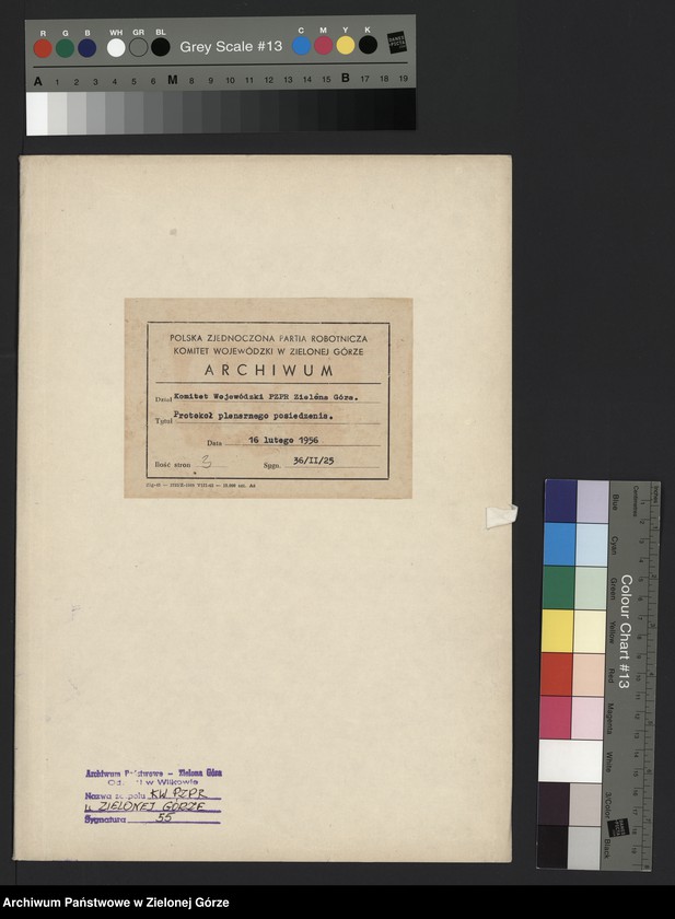image.from.unit.number "Protokół plenarnego posiedzenia nt.: Sprawa I sekretarza Komitetu Powiatowego w Lubsku, sprawy organizacyjne. 16 lutego 1956 r."