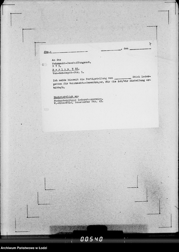 Obraz 11 z jednostki "Hosenträge-Palten [Zamówienia, rachunki, kalkulacje]"