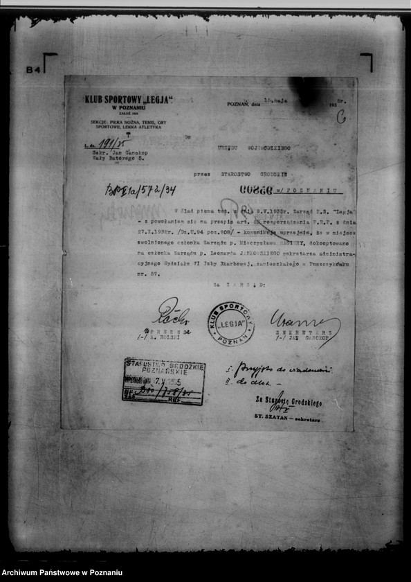 Obraz 10 z jednostki "/Klub Sportowy,,Legia" w Poznaniu/"