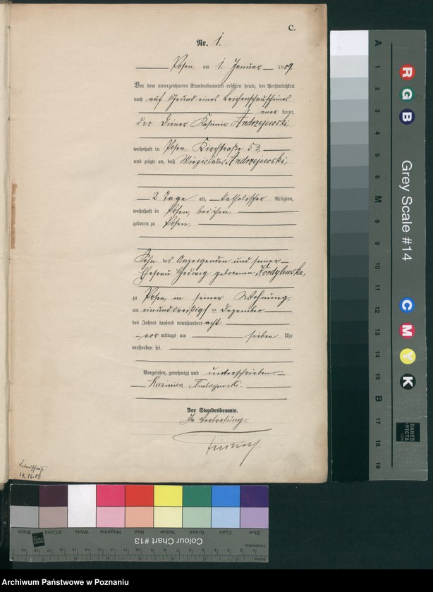 Obraz 3 z jednostki "Księga miejscowa zgonów tom I [Rejestr główny zgonów]"