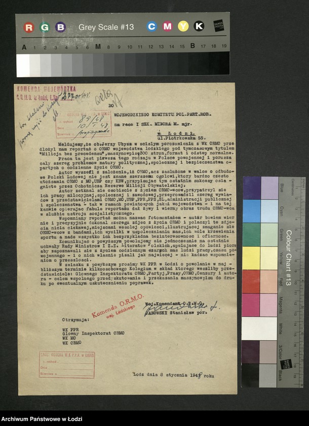 Obraz 2 z jednostki "Reportaż [Jerzego Ubysza o] Ochotniczej Rezerwie Milicji Obywatelskiej [województwa łódzkiego] "Milicja bez precedensu""