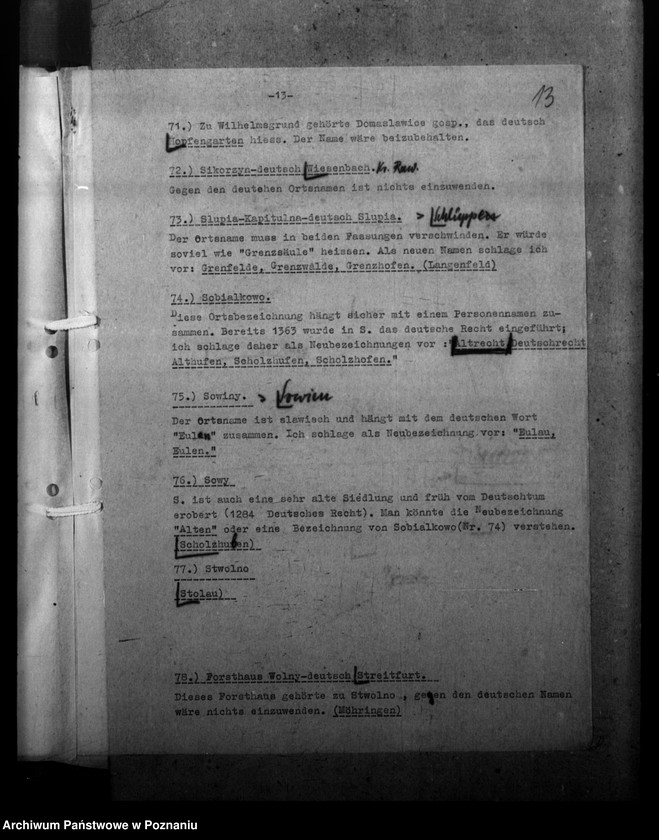 Obraz 17 z jednostki "Ortsnamenänderung - Kreis Rawitsch (Rawicz)"