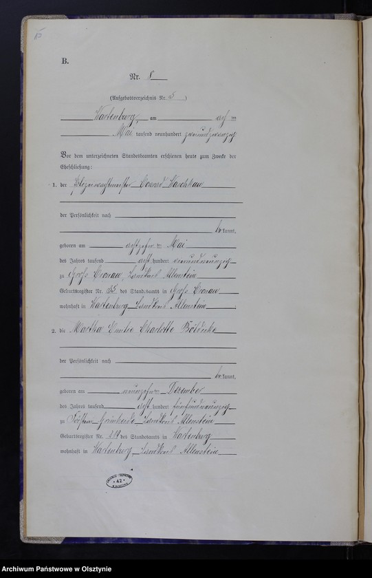 image.from.unit.number "Heirats-Haupt-Register Nr 1 - 39"