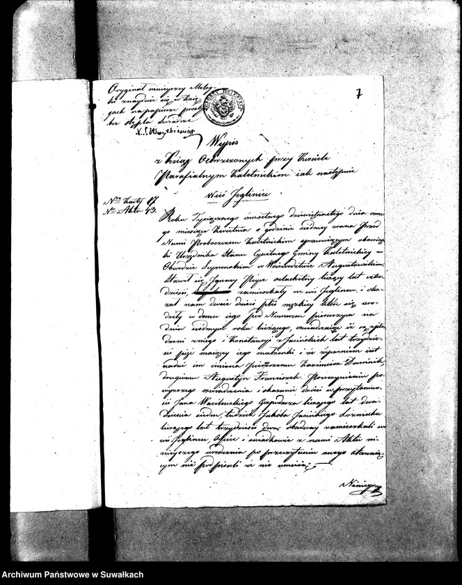 image.from.unit.number "[Aneksa z akt U.S.C. Parafii Suwałki]."