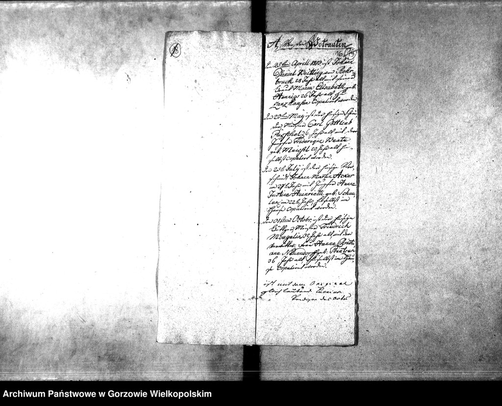 image.from.unit.number "Duplikate der Kirchenbücher von der Parochie Zanzhausen: Zanzhausen (Santoczno), Lotzen (Łośno), Rohrbruch (Rybakowo)"