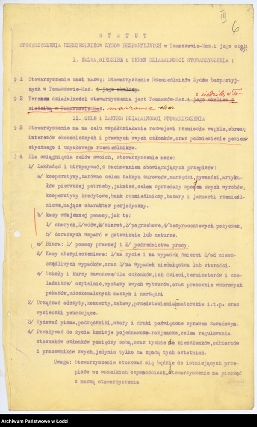 Obraz 9 z jednostki "Stowarzyszenie Rzemieślników Żydów Bezpartyjnych w Tomaszowie Maz."