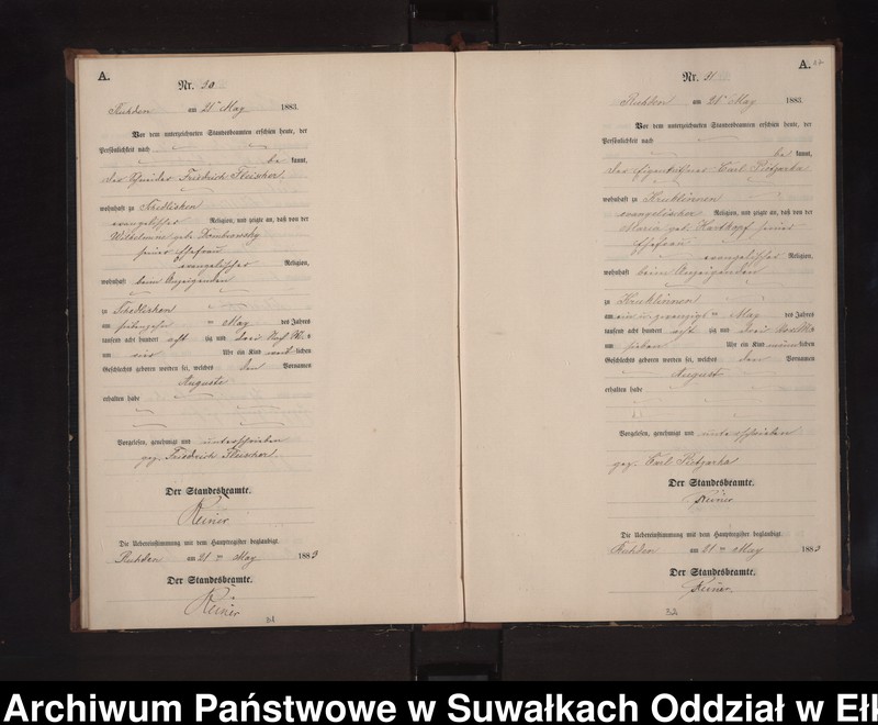 image.from.unit.number "Geburts-Neben-Register des Preussischen Standes-Amtes Stasswinnen Kreis Loetzen"
