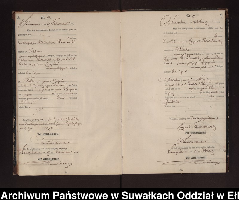 image.from.unit.number "Geburts-Neben-Register des Preussischen Standes-Amtes Gr. Konopken Kreis Loetzen"