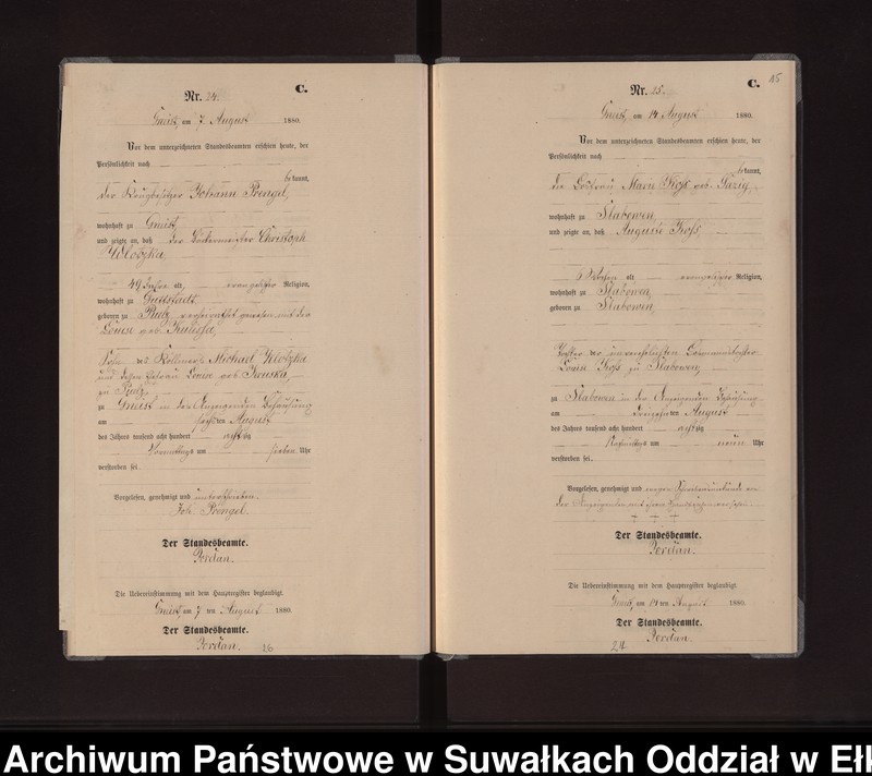 image.from.unit.number "Sterbe-Neben-Register des Königlich Preussischen Standes-Amtes Gneist Kreis Loetzen"