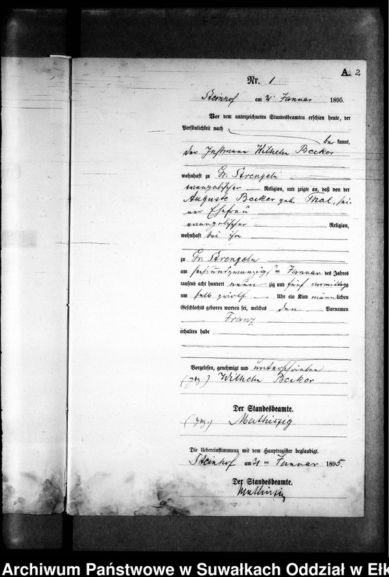 image.from.unit.number "Geburts-Neben-Register des Preussischen Standes-Amtes Gr. Strengeln Kreis Angerburg"