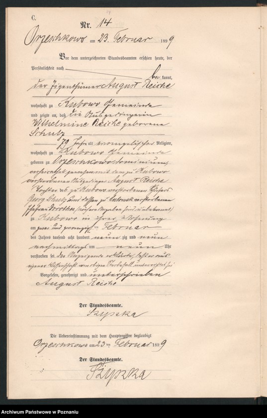 Obraz 17 z jednostki "Księga zgonów"