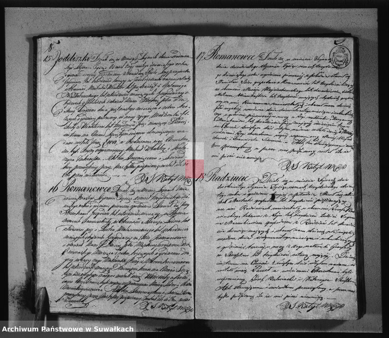 image.from.unit.number "Księga duplikat urodzeń, małżeństw i zejść parafii seyneńskiey 1839"