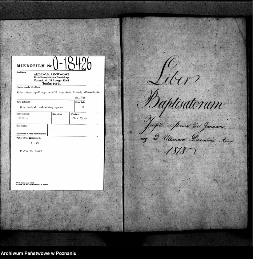 Obraz 3 z jednostki "Duplikat libri baptisatorum, copulatorum, mortuorum"