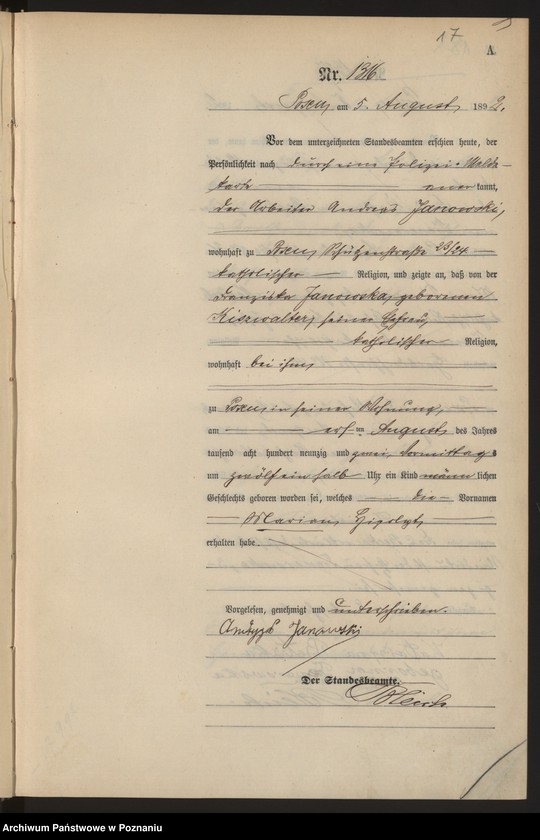 Obraz 20 z jednostki "Księga urodzeń t. IV"