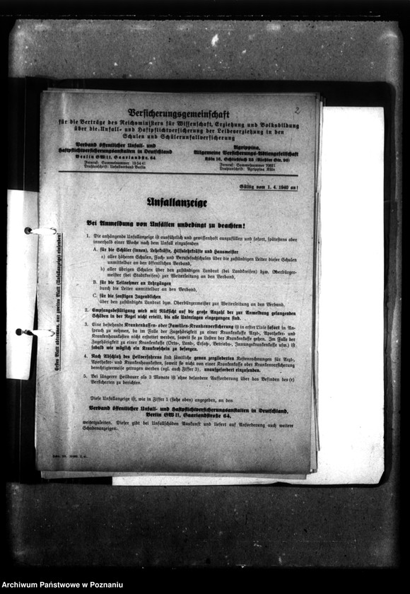 Obraz 6 z jednostki "Unfall und Haftpflichtversicherung Schüler und Lehrkräfte. [Sprawy ubezpieczeniowe]."