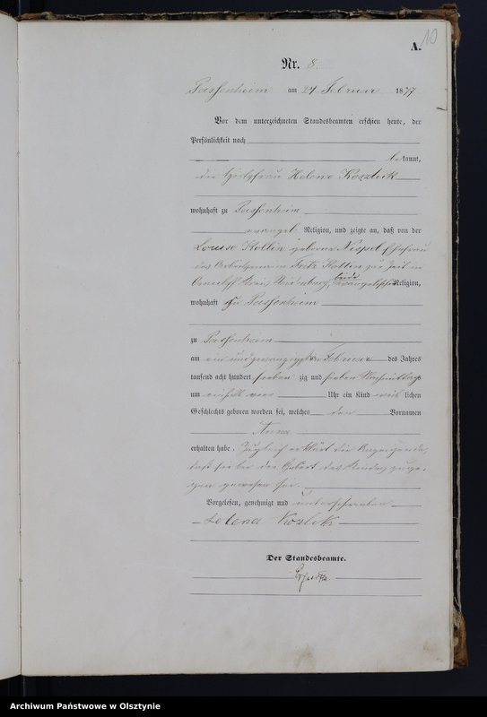 Obraz 12 z jednostki "Geburts-Haupt-Register Nr 1 - 78"