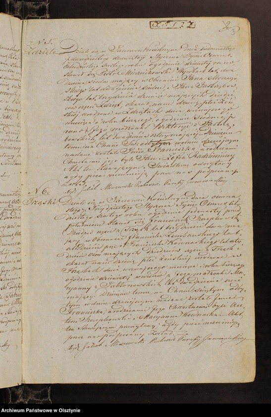 image.from.unit.number "Duplicat Akt Urodzenia, Zaslubienia i Zeyścia Urzędnika Stanu Cywilnego Parafij Janowieckiej za rok 1846"
