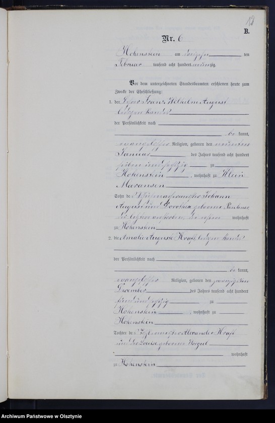 image.from.unit.number "Heiraths-Neben-Register Nr 1 - 22"