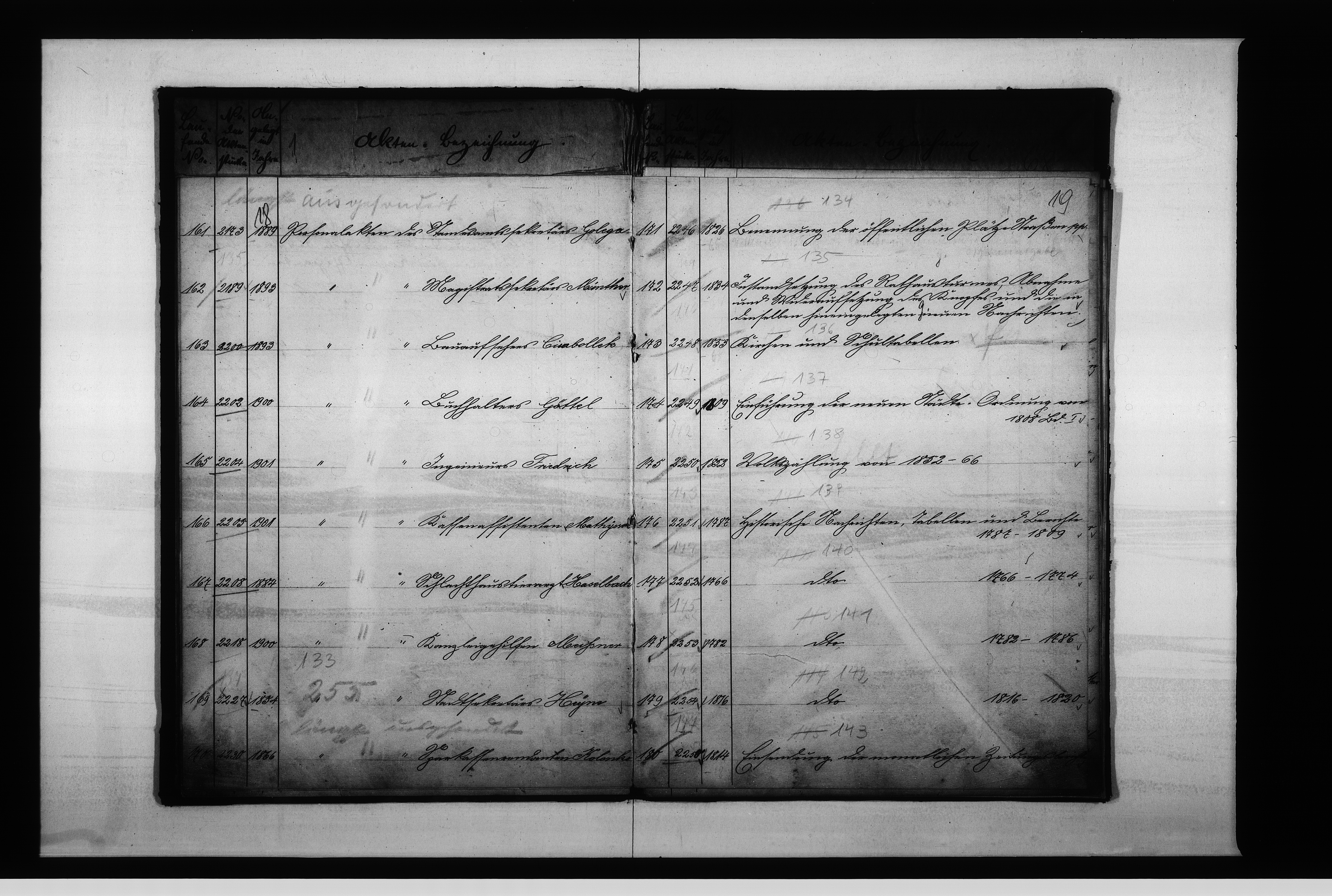 Obraz 14 z jednostki "Verzeichniss II über diejenigen Acten welche zur dauernden Aufbewahrung hiers[elbst] bestimmt worden sind Kammer V"