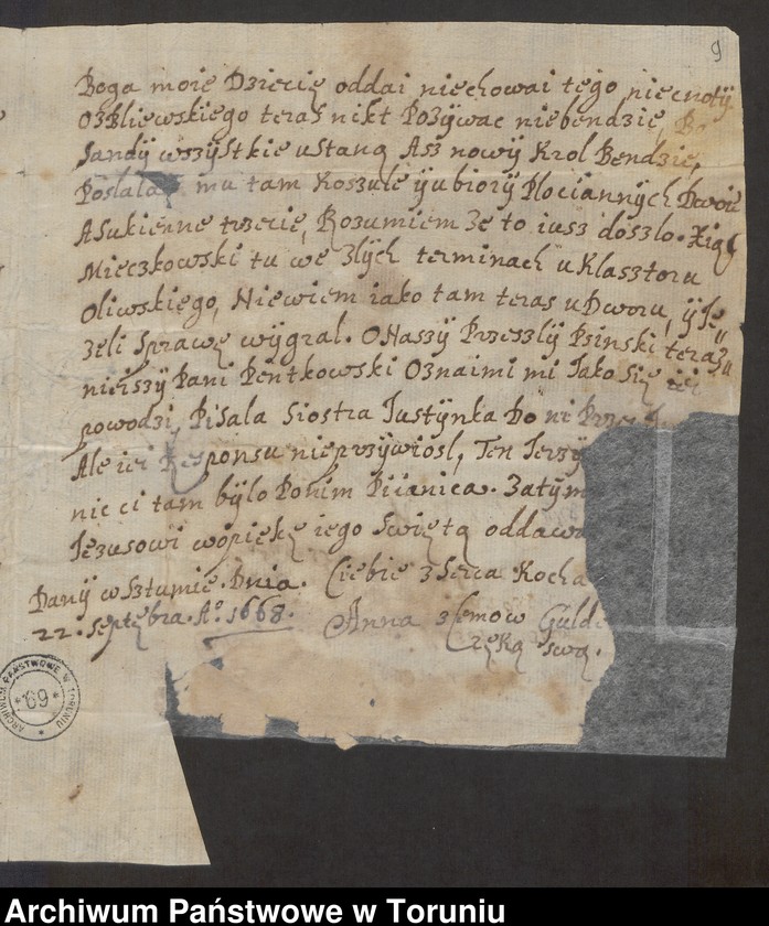 image.from.unit.number "[Władysław Kazimierz Guldenstern. M. in. listy Michała Korybuta Wiśniowieckiego]"