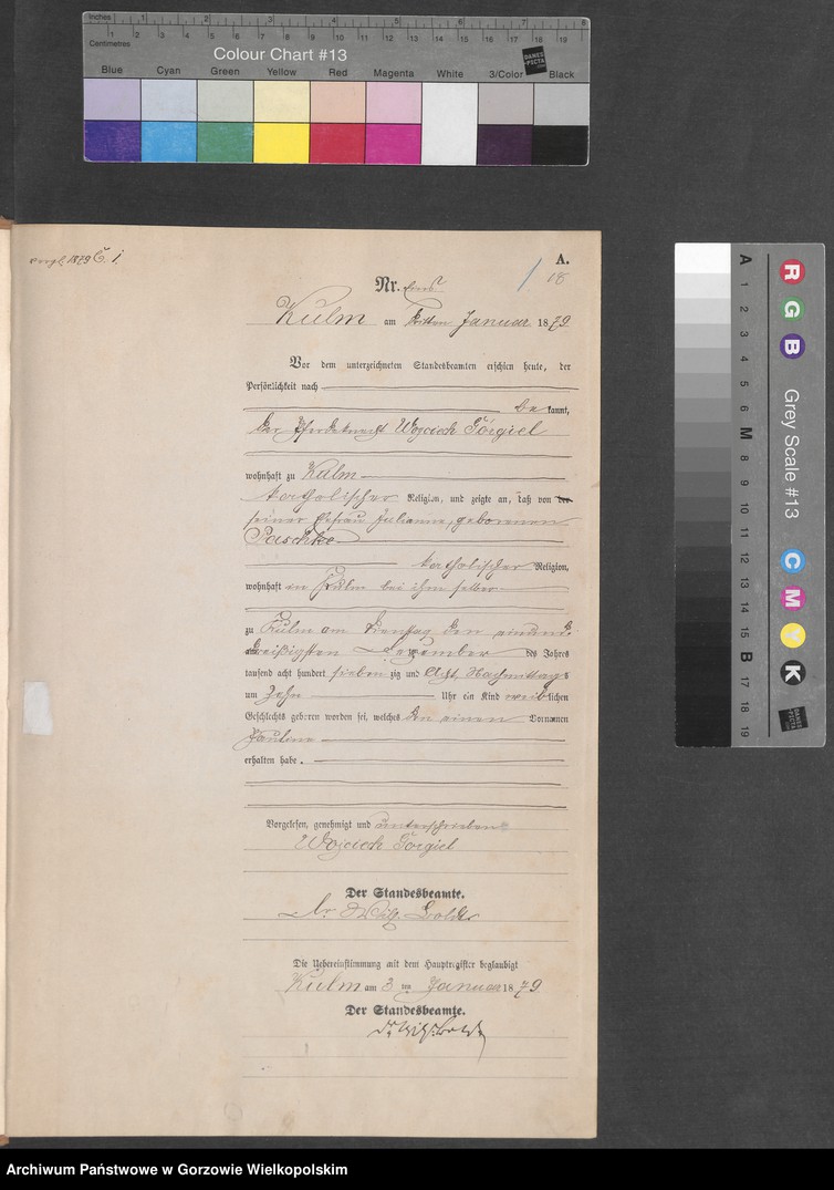 Obraz z jednostki "Geburts Register"