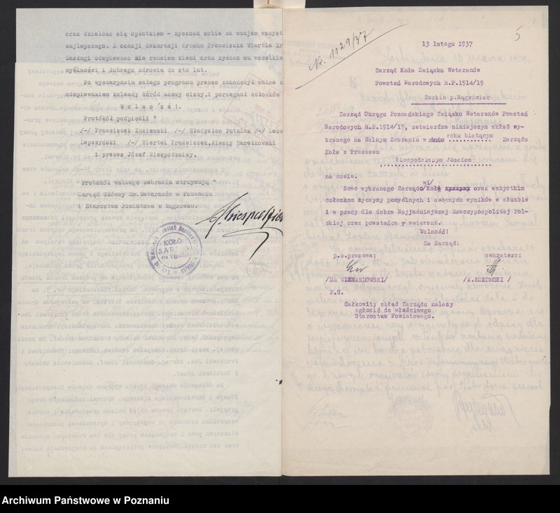 Obraz 9 z jednostki "Sarbia, powiat Czarnków - akta koła."