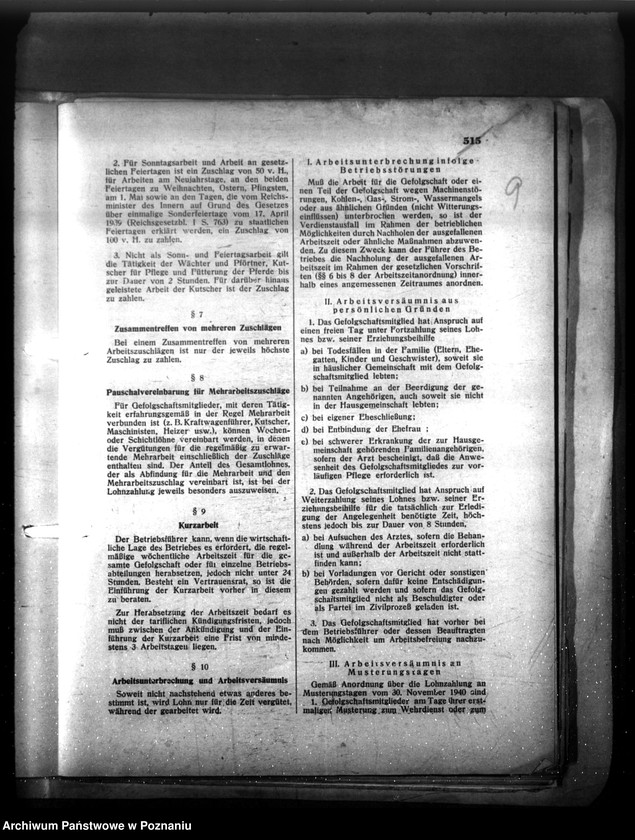 Obraz 12 z jednostki "Anordnung und Erlasse über Wohnung und Mietpolitik im Reichsgau Wartheland"