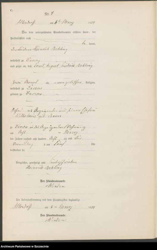 Obraz 7 z jednostki "Sterbe-Register (Neben-Register)"