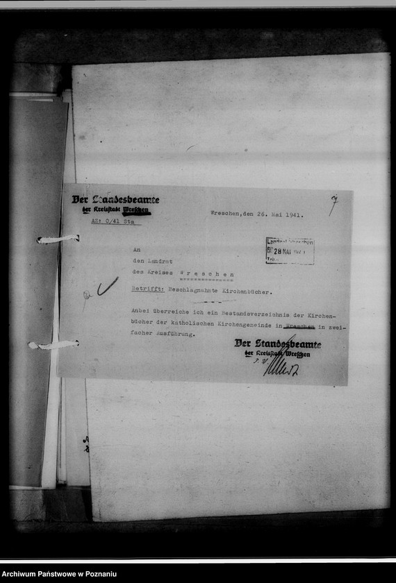 Obraz 11 z jednostki "Einziehungsprotokolle [ksiąg kościelnych] Kreis Wreschen [powiat wrzesiński]"