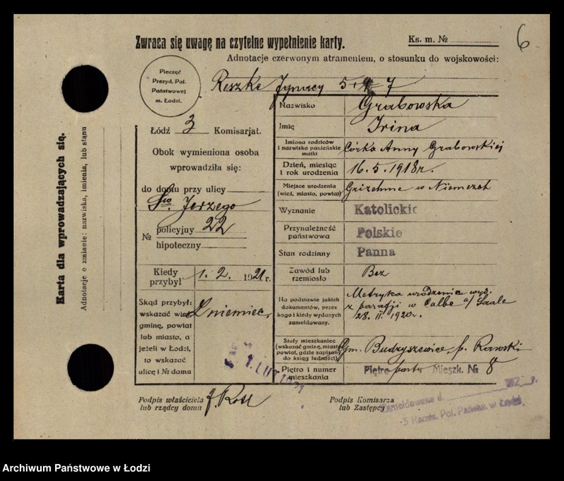 image.from.unit.number "[Spis ludności Łodzi] Grabowska - Graczuchin"