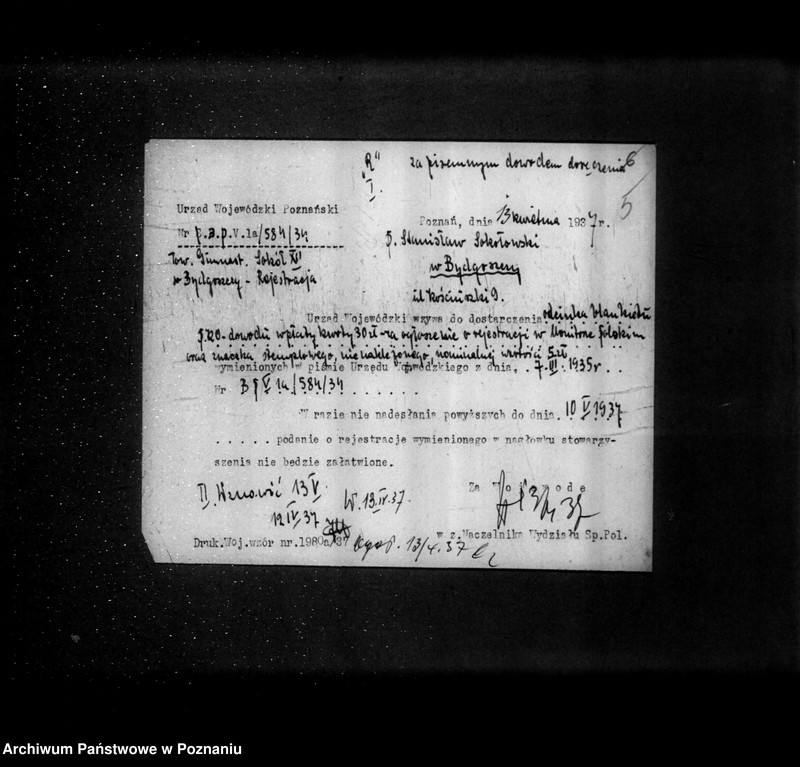 Obraz 9 z jednostki "/Towarzystwo Gimnastyczne Sokół XII Bydgoszcz - - rejestracja/"