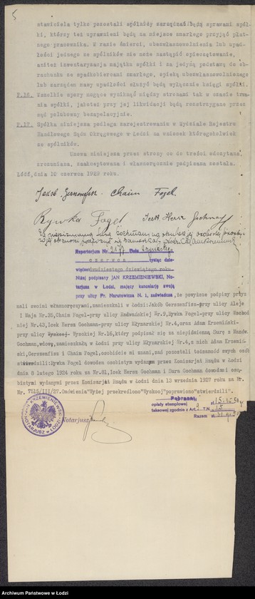 Obraz 7 z jednostki "Rywka Fogel i s-ka „Reduton” – wyrób i sprzedaż wigoniowych chustek"