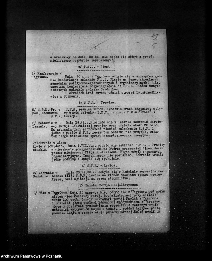 Obraz 9 z jednostki "Sprawozdania sytuacyjne tygodniowe za czas od 29 czerwca do 2 sierpnia 1928 r."