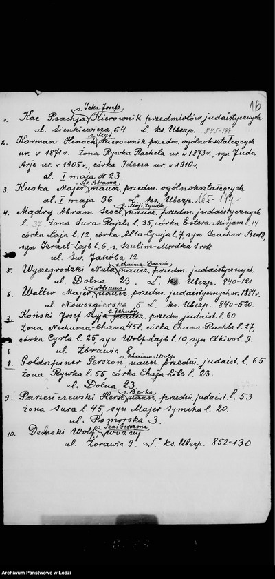 Obraz 20 z jednostki "Talmud Tora w Radogoszczu"