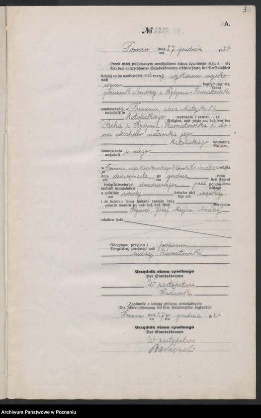 Obraz 5 z jednostki "Księga urodzeń odpis tom VIII [Rejestr poboczny urodzeń]"