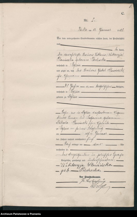 Obraz 8 z jednostki "Sterbe-Haupt-Register"