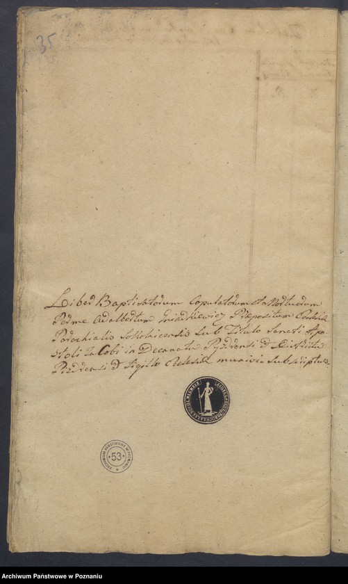 Obraz 20 z jednostki "Liber baptisatorum, copulatorum et mortuorum."