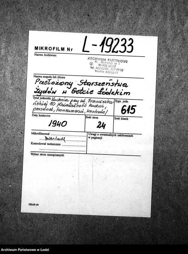 Obraz 2 z jednostki "[Kuchnia przy ul. Franciszkańskiej 80. Działalność kuchni, personel, konsumenci, kontrole]"