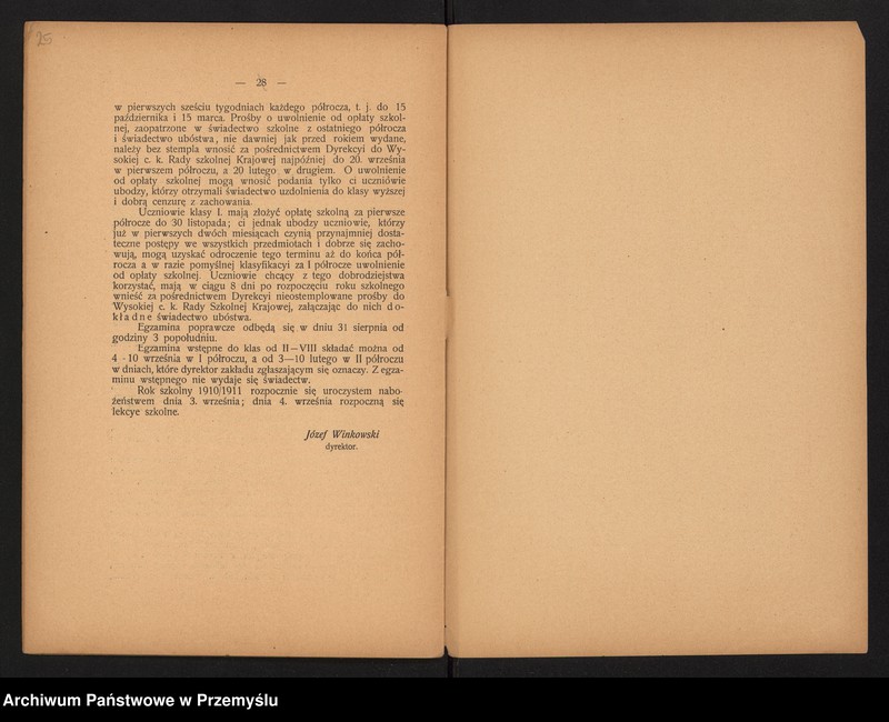 image.from.unit.number "IV Sprawozdanie dyrektora c.k. gimnazjum V. w Krakowie za rok szkolny 1909/10"