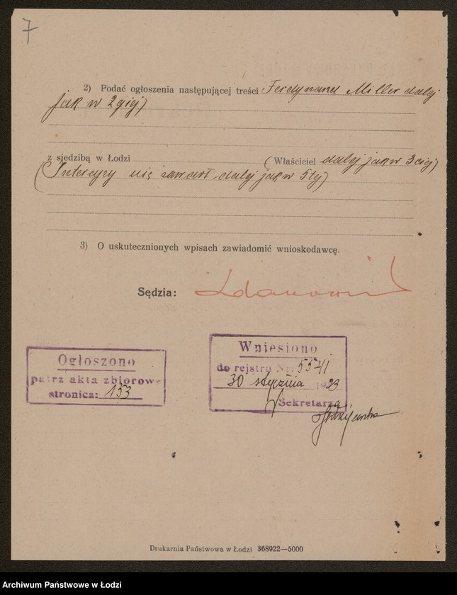 Obraz 9 z jednostki ""Zacisze"- Ferdynand Miller- prowadzenie restauracji"