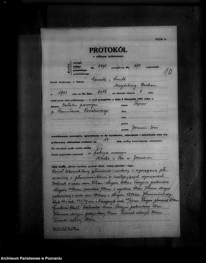 Obraz 14 z jednostki "Tartak parowy w Stęszewie powiat poznański nr woj. 693"