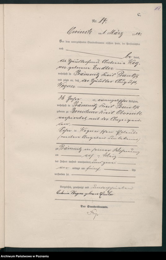 Obraz 19 z jednostki "Sterbe-Haupt-Register"