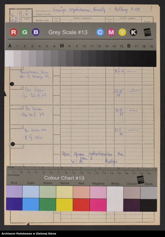 image.from.unit.number "Protokóły z posiedzeń Komisji Wychowania, Oświaty i Kultury Wojewódzkiej Rady Narodowej w Zielonej Górze; Nr 19 - 24"