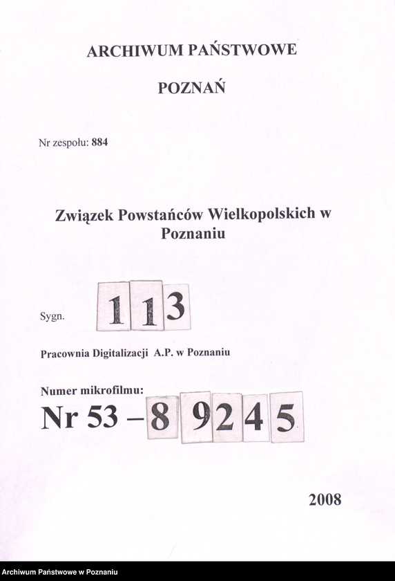image.from.unit.number "Korespondencja Związku Weteranów Powstań Narodowych Rzeczypospolitej Polski i Związku Powstańców Wielkopolskich."