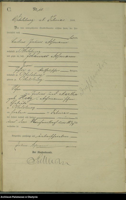 image.from.unit.number "Sterbe-Haupt-Register Nr 1 - 77"